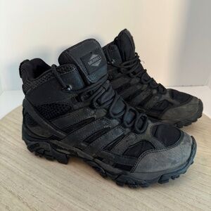 Merrell Tactical Mid Hiking Boots Men’s US 7.5 Black Vibram Sole J15853